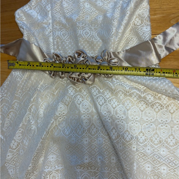 Girls Bonnie Jean hi low Easter Flower girl Pageant dress size 12 semi formal - Picture 6 of 11